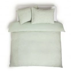 Habitat Cotton Jacquard Leaf Sage Green Bedding Set Double Duvet Covers And Sets