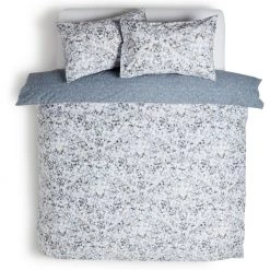 Habitat Showhome Grey & Sky Blue Bedding Set Single Multicoloured Bedding