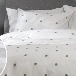 Habitat Tufted Spot White & Grey Bedding Set Single Bedding -Bedding Sales 2022 unnamed file 1200