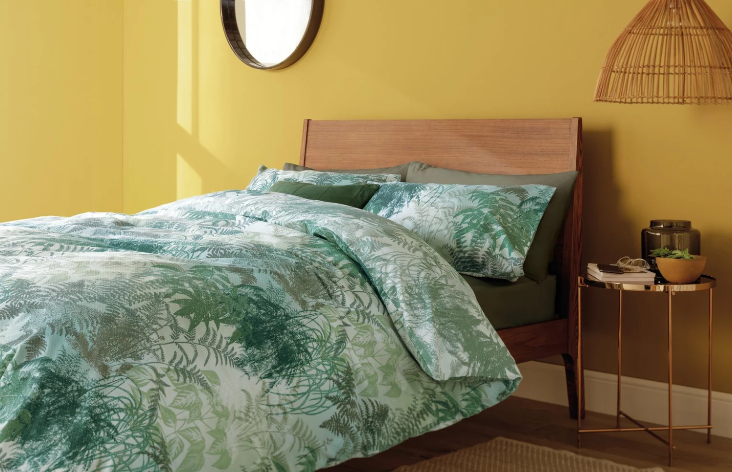 Habitat Botanical Floral Green & White Bedding Set Double Bedding 8 Habitat Botanical Floral Green & White Bedding Set Double Bedding - Image 6