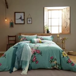 Joules Cotton Cotswold Floral Blue Bedding Set Single Bedding