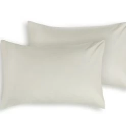 Habitat Cotton Plant Dye Plain Cream Pillowcase Pair Bedding