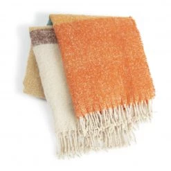 Habitat Mohair Block Pattern Throw Multicolored 125x150cm Bedding