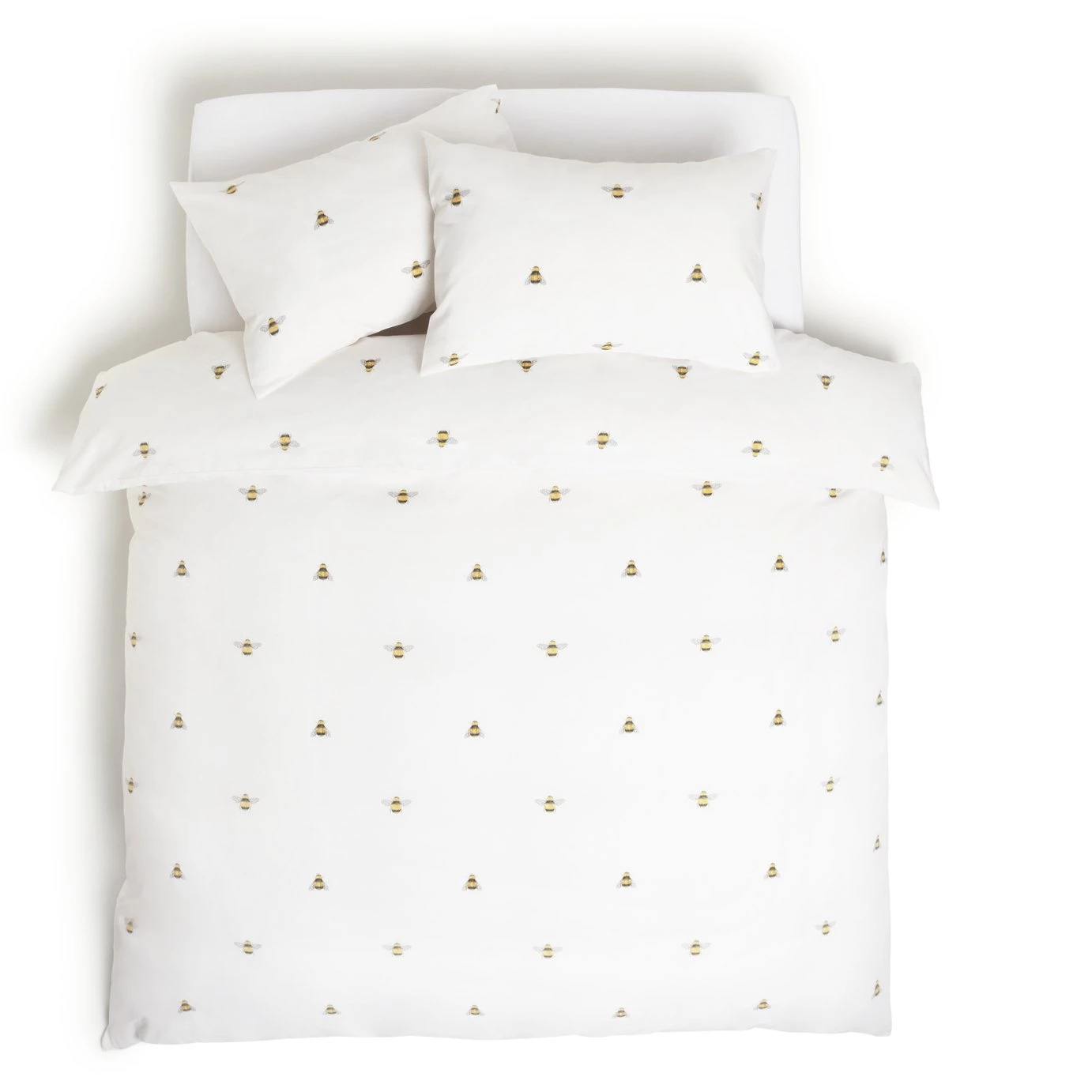 Habitat Hideaway Bee Print White Bedding Set Double Multicoloured Duvet Covers And Sets 9 Habitat Hideaway Bee Print White Bedding Set Double Multicoloured Duvet Covers And Sets - Image 7