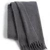 Habitat Faux Mohair Plain Throw Charcoal Blankets And Throws