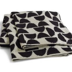 Habitat Geo Woven Throw Black & White 120x170cm Blankets And Throws