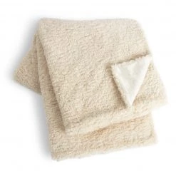 Habitat Shearling Throw Oatmeal 150x200cm Blankets And Throws