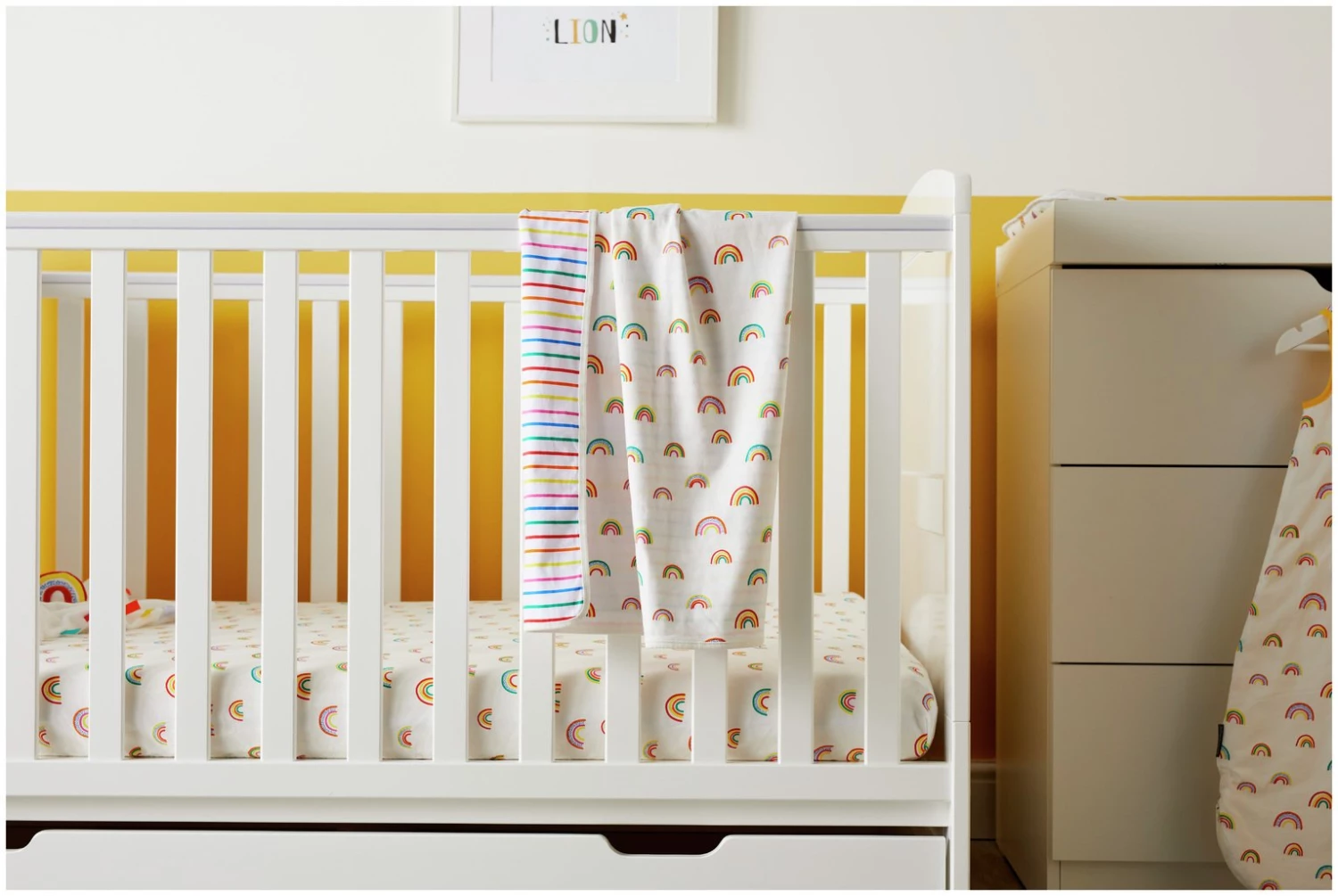 Ickle Bubba Kids Rainbow Cotton Blanket Bedding 4 Ickle Bubba Kids Rainbow Cotton Blanket Bedding - Image 2