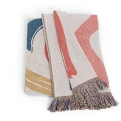 Habitat Studio Squiggle Cotton Throw Multicoloured Blankets And Throws