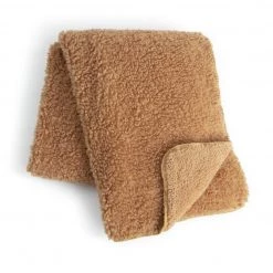 Habitat Snuggle Fleece Throw Mocha 125X150cm Bedding