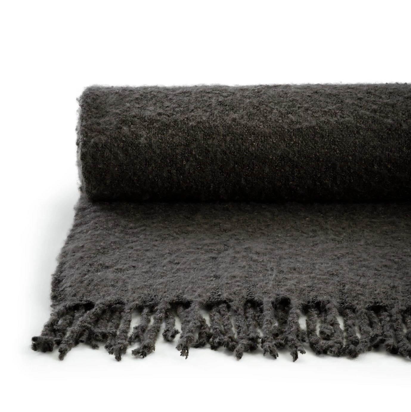 Habitat Faux Mohair Throw Charcoal 125X150cm Blankets And Throws 6 Habitat Faux Mohair Throw Charcoal 125X150cm Blankets And Throws - Image 4
