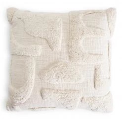 Habitat Tufted Cotton Cushion Cream 43x43cm Cushions