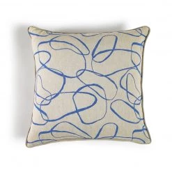 Habitat Med Squiggle Print Cushion 43x43 Cushions