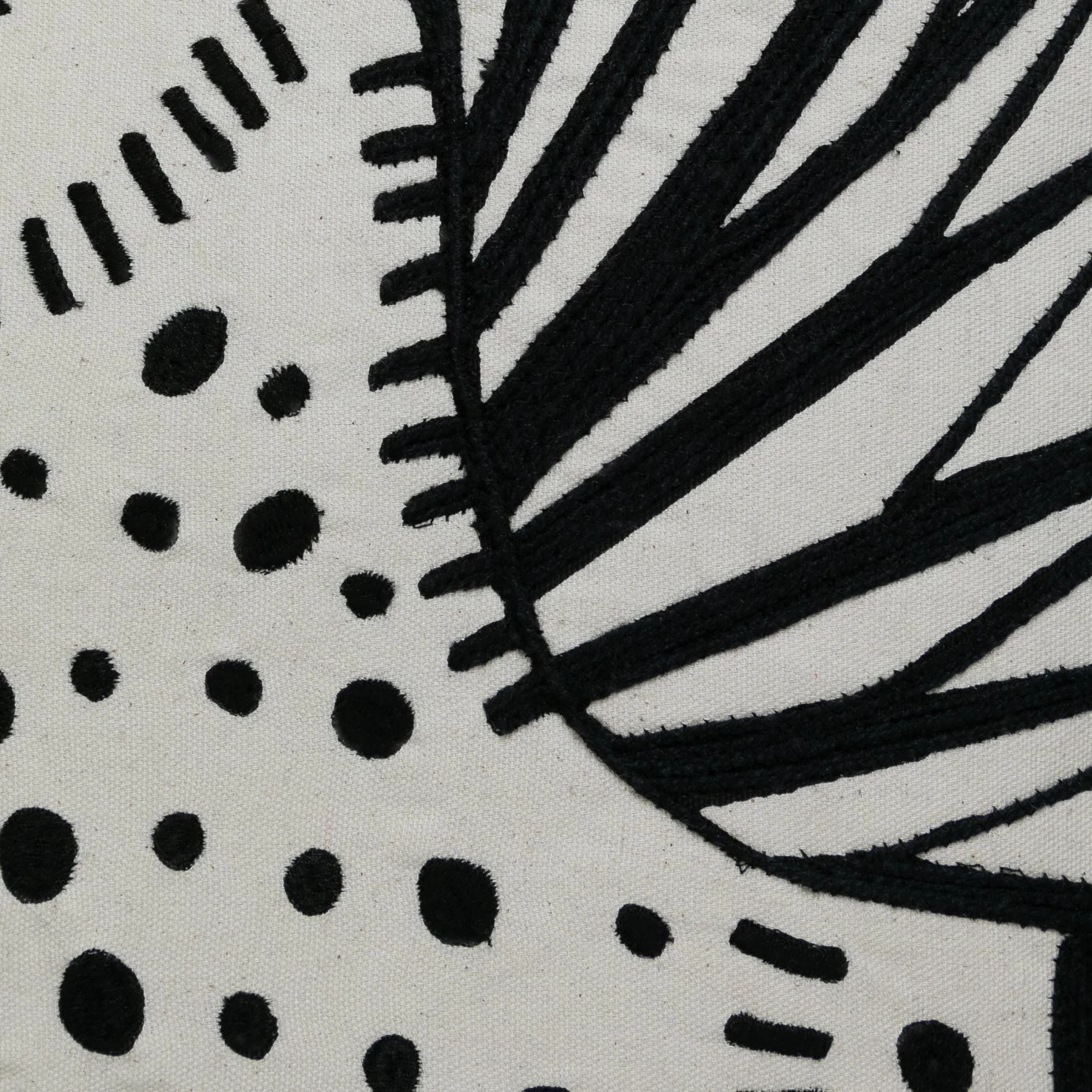 Habitat Embroidered Jungle Cushion Black 50x50cm Home Furnishings 7 Habitat Embroidered Jungle Cushion Black 50x50cm Home Furnishings - Image 5