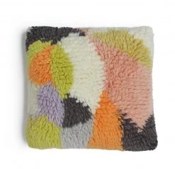 Habitat Tufted Nora Wool Cushion Multi 50x50cm Home Furnishings