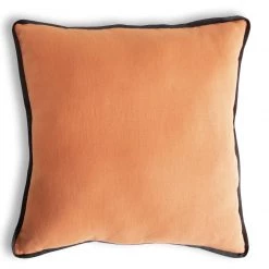 Habitat Linen Plain Cushion Terracotta 50x50cm Cushions