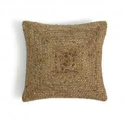 Habitat Jute Patterned Cushion Natural 43x43cm Cushions