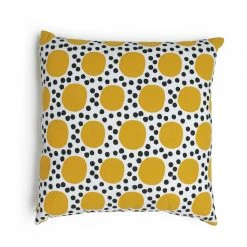 Habitat Sunshine Geo Print Cushion Yellow & White 43x43cm Cushions