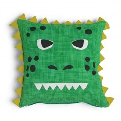 Habitat Kids Dino Cushion Green 43x43cm Home Furnishings