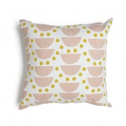 Habitat Semi Circle Geo Print Cushion Blush Pink 43x43cm Home Furnishings