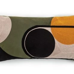 Habitat Embroidered Geo Cushion Multi 58x30cm Home Furnishings