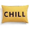 Habitat Chill Embroidered Cushion Yellow 40x58cm Home Furnishings