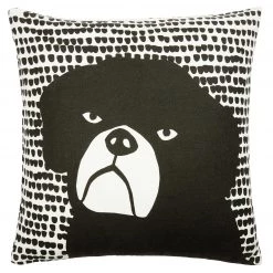 Habitat Willis Graphic Dog Print Black & White 45x45cm Home Furnishings