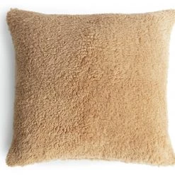 Habitat Snuggle Fleece Cushion Mocha 43X43cm Home Furnishings