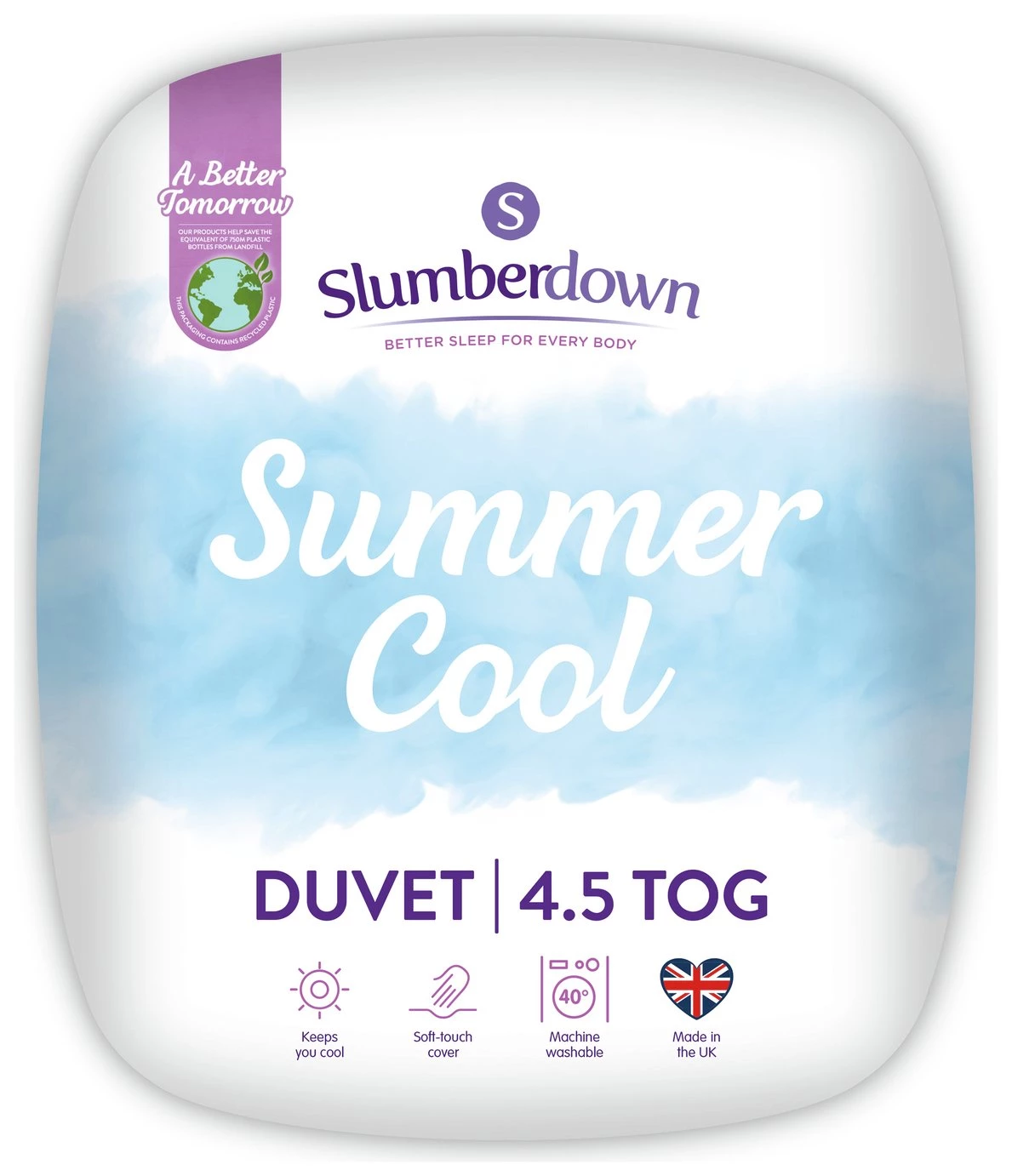 Slumberdown Summer Cool 4.5 Tog Duvet Single Bedding 13 Slumberdown Summer Cool 4.5 Tog Duvet Single Bedding - Image 11