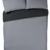 Habitat Easycare Two Tone Grey & Black Bedding Set Double Duvet Covers And Sets