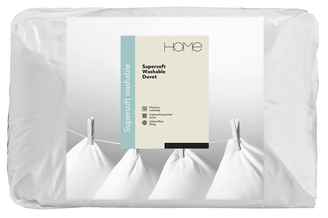 Habitat Supersoft White Washable 7.5 Tog Duvet Single Duvets 9 Habitat Supersoft White Washable 7.5 Tog Duvet Single Duvets - Image 7