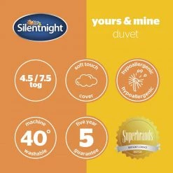 Silentnight Yours And Mine 7.5 Tog Duvet Kingsize Duvets -Bedding Sales 2022 unnamed file 2554