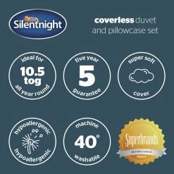 Silentnight Coverless 10.5Tog Grey Duvet & PillowcaseSingle Duvets -Bedding Sales 2022 unnamed file 2600