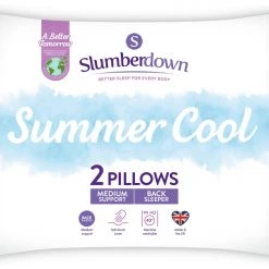 Slumberdown Summer Cool Medium Support Pillow 2 Pack Bedding