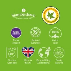 Slumberdown Allergy Protection Medium Firm Pillow 2 Pack Bedding -Bedding Sales 2022 unnamed file 2706