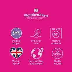 Slumberdown Soft And Huggable Medium/ Soft Pillow 2 Pack Pillows -Bedding Sales 2022 unnamed file 2813