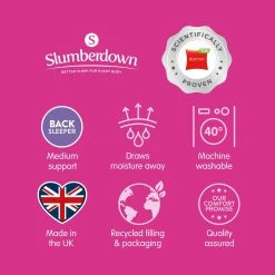 Slumberdown Climate Comfort Control Medium Pillow 2 Pack Bedding -Bedding Sales 2022 unnamed file 2873