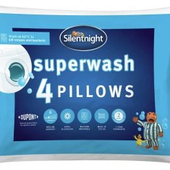 Silentnight Superwash Medium Firm Pillows 4 Pack Bedding