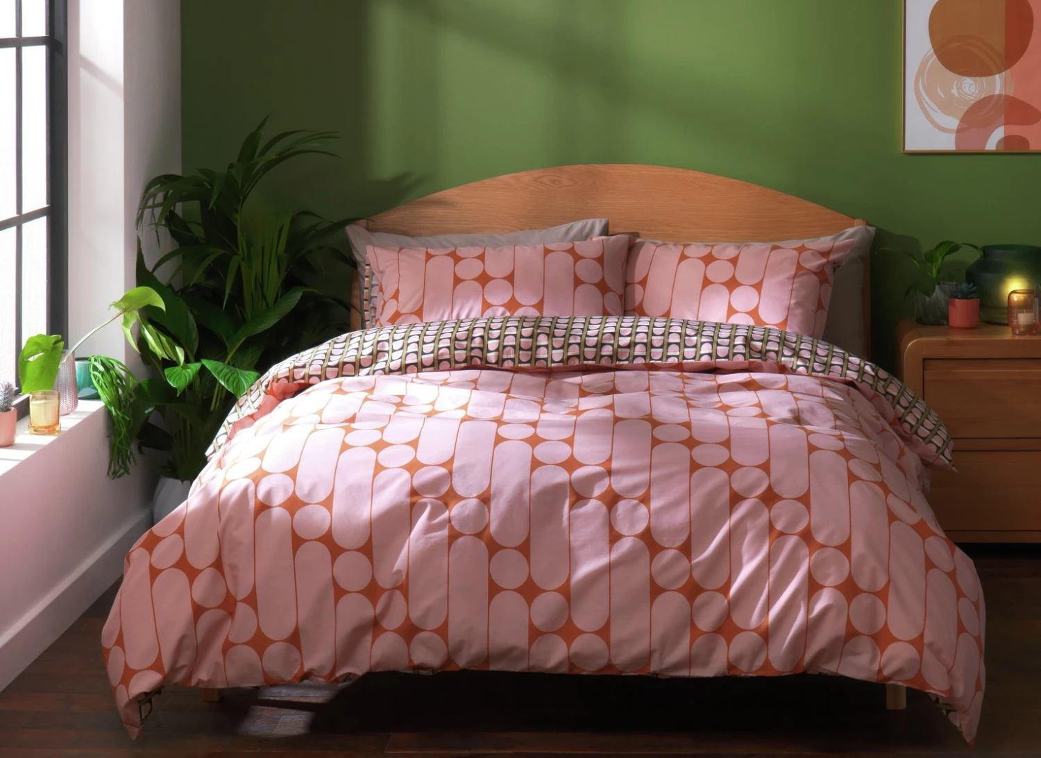 Habitat Citrine Print Orange & Pink Bedding Set Single Multicoloured Bedding 4 Habitat Citrine Print Orange & Pink Bedding Set Single Multicoloured Bedding - Image 2