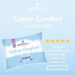 Slumberdown Cotton Comfort Medium Pillow 2 Pack Bedding -Bedding Sales 2022 unnamed file 2951