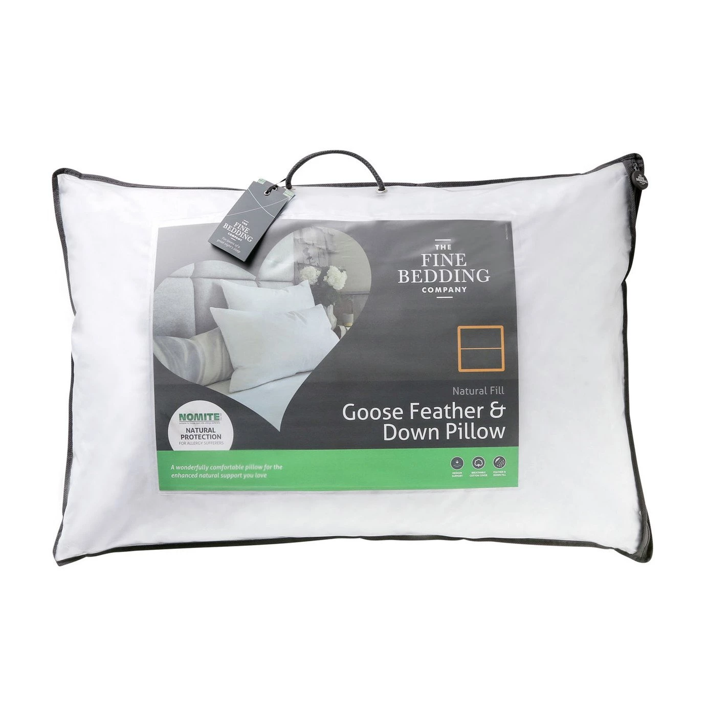 The Fine Bedding Company Goose Feather Pillow Pillows 3 The Fine Bedding Company Goose Feather Pillow Pillows
