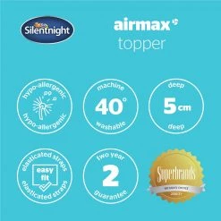 Silentnight Airmax Mattress Topper Single Bedding -Bedding Sales 2022 unnamed file 3110
