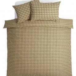 Habitat Linen Look Geo Print Green Bedding Set Single Duvet Covers And Sets