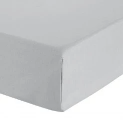 Habitat Cotton Rich Plain Dove Grey Flat Sheet Single Bed Sheets