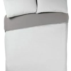 Habitat Easycare Two Tone Grey & White Bedding Set Kingsize Bedding
