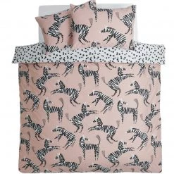 Habitat Zebra Blush Pink Bedding Set Single Duvet Covers And Sets