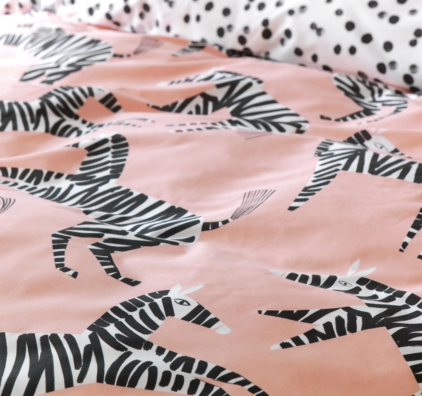 Habitat Zebra Blush Pink Bedding Set Single Duvet Covers And Sets 8 Habitat Zebra Blush Pink Bedding Set Single Duvet Covers And Sets - Image 6