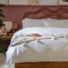 Habitat Cotton Scallop Plain White Bedding Set Double Duvet Covers And Sets