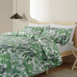 Habitat House Plant Print Green & White Bedding SetSingle Duvet Covers And Sets -Bedding Sales 2022 unnamed file 578