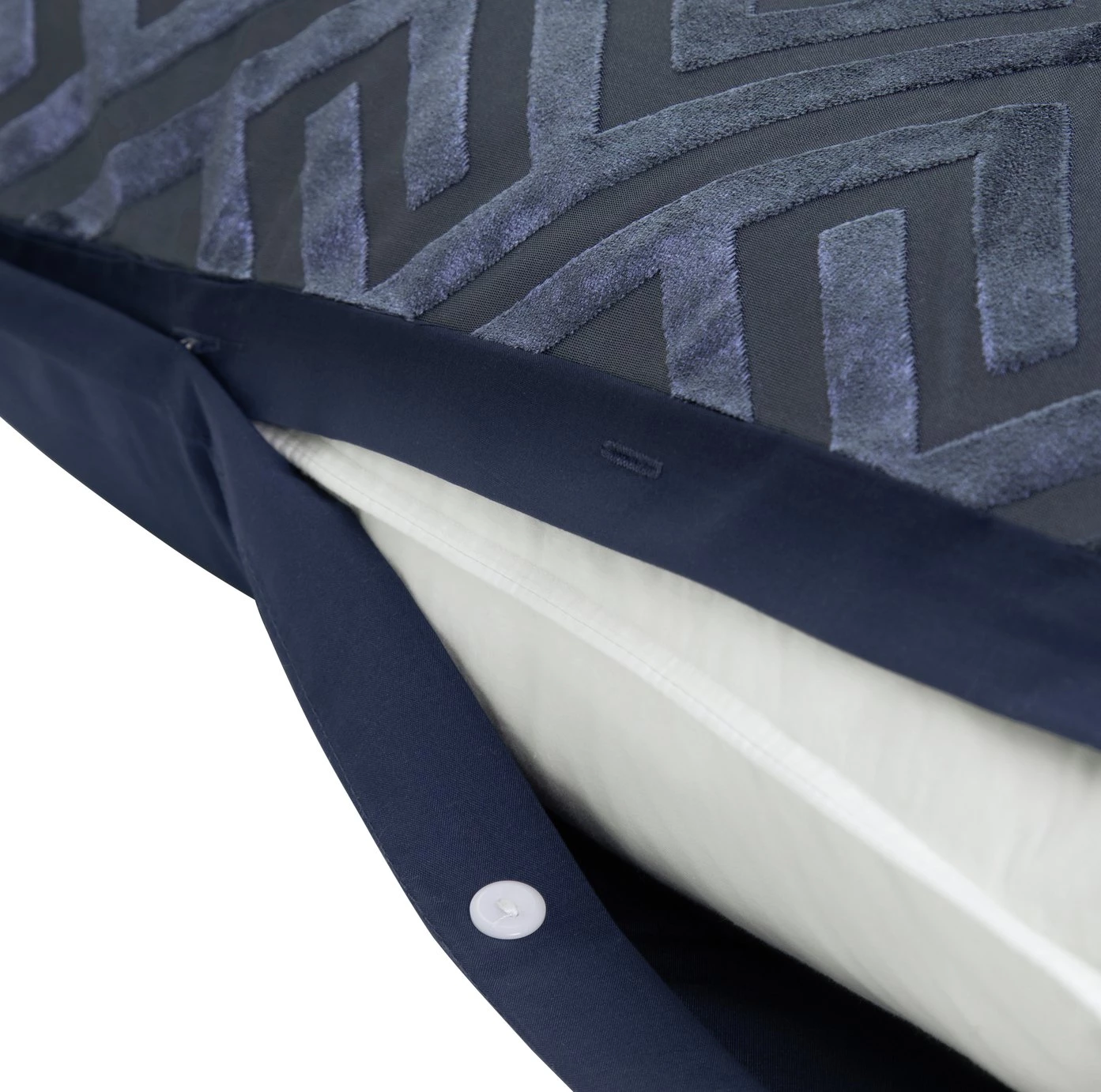 Habitat Velvet Geo Navy Bedding Set Single Bedding 6 Habitat Velvet Geo Navy Bedding Set Single Bedding - Image 4